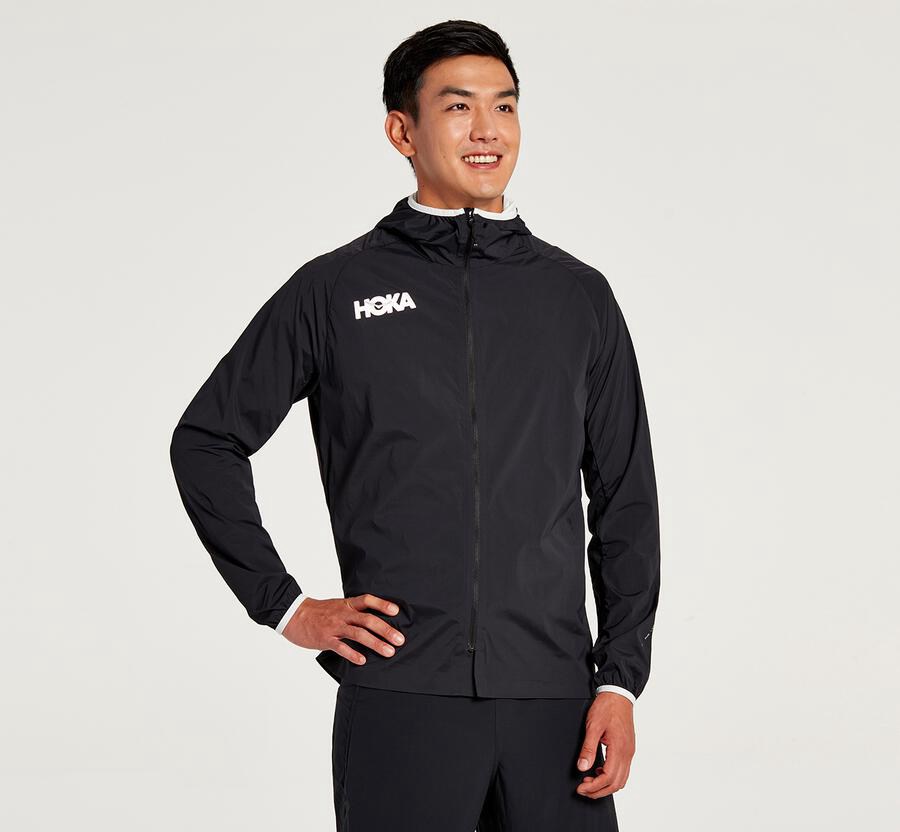 Veste Hoka One One Full-Zip Wind Homme - Noir - VYH-946251